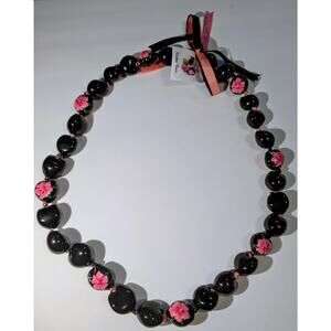 Kukui Nut Hawaiian Hula Necklace 17" Lei Graduation Luau Hibiscus Beach Vacation